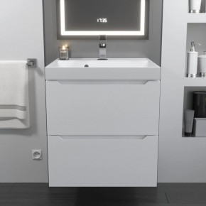 Тумба с раковиной Uperwood Tanos 50 см, подвесная, белая матовая в Губахе - gubaha.mebel24.online | фото 10