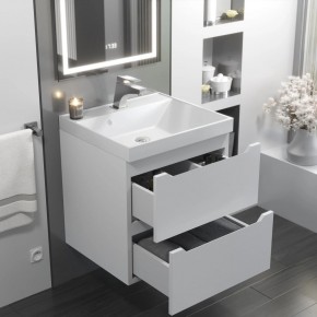 Тумба с раковиной Uperwood Tanos 50 см, подвесная, белая матовая в Губахе - gubaha.mebel24.online | фото 11