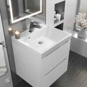 Тумба с раковиной Uperwood Tanos 50 см, подвесная, белая матовая в Губахе - gubaha.mebel24.online | фото 9