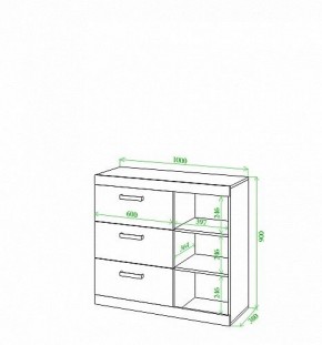 Тумба Toivo Км100 в Губахе - gubaha.mebel24.online | фото 2