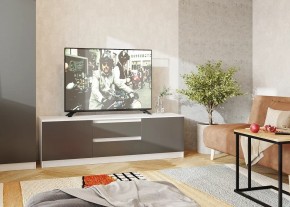 Тумба ТВ большая Парус (Белый/Графит) в Губахе - gubaha.mebel24.online | фото 2
