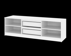 Тумба ТВ большая Парус (Белый/Графит) в Губахе - gubaha.mebel24.online | фото 5