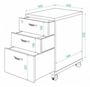 Тумбочка Домино ТС-2 в Губахе - gubaha.mebel24.online | фото 3