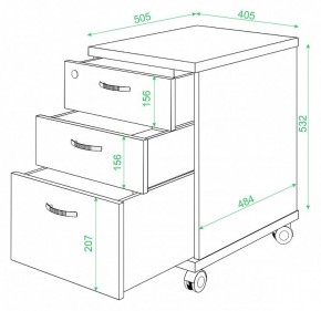 Тумбочка Домино ТС-2 в Губахе - gubaha.mebel24.online | фото