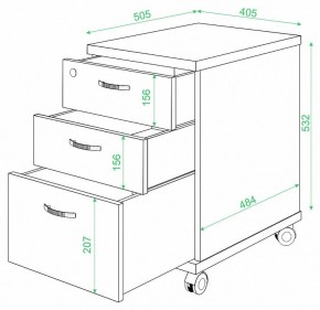 Тумбочка Домино ТС-2 в Губахе - gubaha.mebel24.online | фото 2