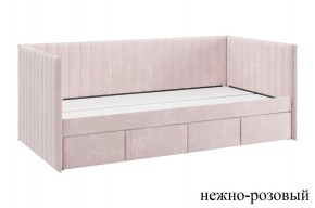 ТВИКС Кровать (софа) с ящиками 900 (нежно-розовый) в Губахе - gubaha.mebel24.online | фото