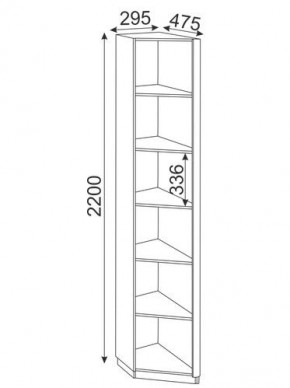 Угловая секция Глэдис М25 (ЯШС/Белый) в Губахе - gubaha.mebel24.online | фото 2