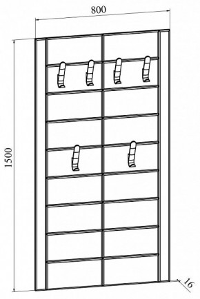 Вешалка настенная Изабель ИЗ-80 в Губахе - gubaha.mebel24.online | фото 2