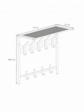 Вешалка-полка Торонто 22 в Губахе - gubaha.mebel24.online | фото 2