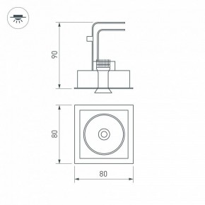 Встраиваемый светильник Arlight CL-SIMPLE-S80x80-9W Day4000 (BK, 45 deg) 026875 в Губахе - gubaha.mebel24.online | фото 9